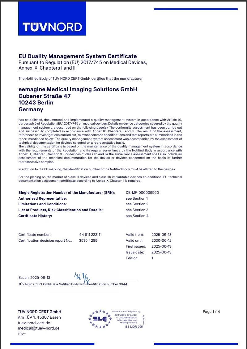 EU MDR 2017/745 certificate, TÜV NORD