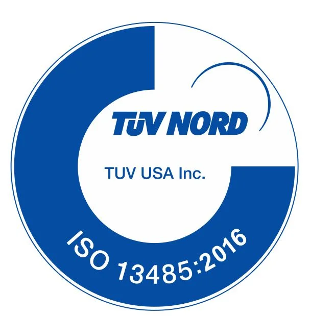 TÜV-certified: TÜV NORD & TÜV USA, ISO 13485:2016